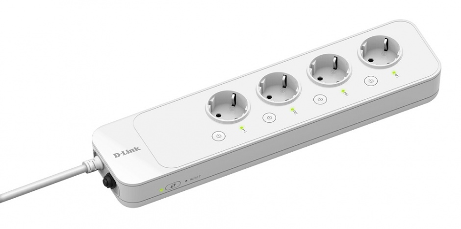 Imagine Prelungitor Smart cu 4 prize 1.5m Alb WiFi, D-LINK DSP-W245